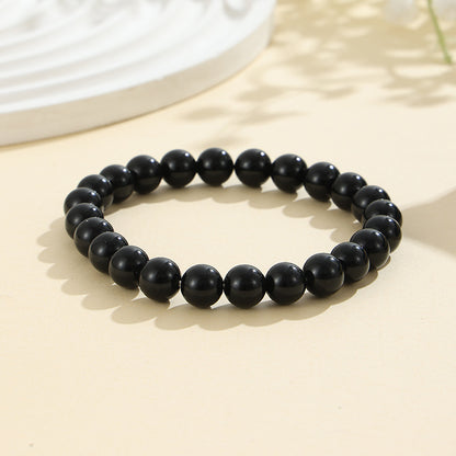European and American Cross-Border Hot-Selling Popular Jewelry 8mm Natural Stone Bracelet Amethyst Tiger Eye Stone Agate Bracelet Jewelry