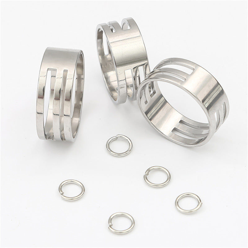 stainless steel ring auxiliary opening closed ring tool opener ring handmade diy material jewelry tool