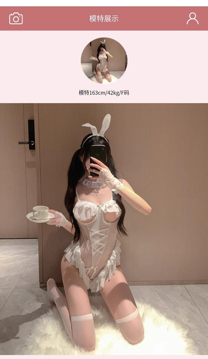 Small Chest Sex Lingerie Sexy Non-take-off Bunny Cute Pure Desire qqny2025 New Flirting Uniform Tempting Dress