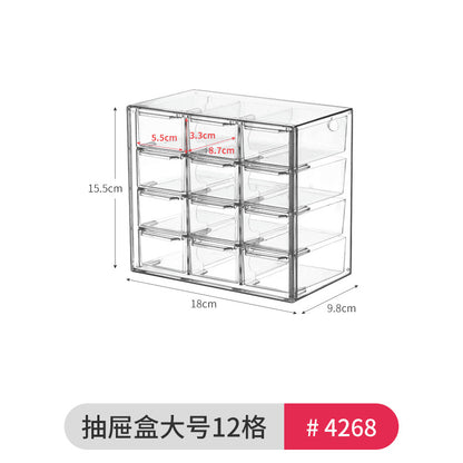 Mirror Cabinet Storage Box Desktop Cosmetics Lipstick Storage Rack Bathroom Bathroom Desktop Dressing Table Organization Box
