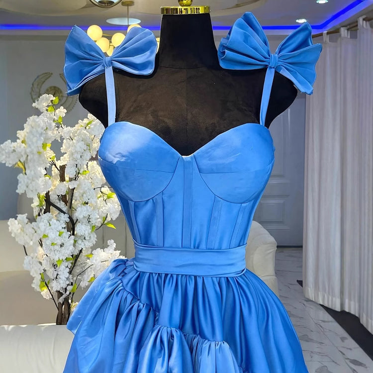 Cross-border source fashion waist sling strap bow sexy dress African women's clothing