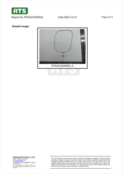 Cross-Border New Hot-Selling Fashion Personality Hip-Hop Stainless Steel Diamond Cross Pendant Necklace High-End Versatile Jewelry