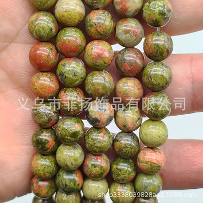 Feiyang Jewelry Miscellaneous Stone Round Beads Loose Beads diy Jewelry Accessories Beads Personalized Miscellaneous Stone Semi-finished Products Ready for Wholesale