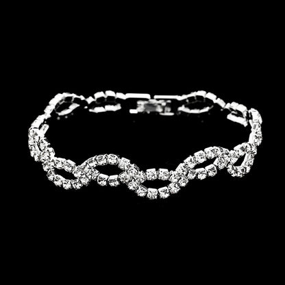 Amazon Cross-Border Jewelry Wedding Photography Women's Necklace Accessories Silver Earrings Necklace Bridal Jewelry Set