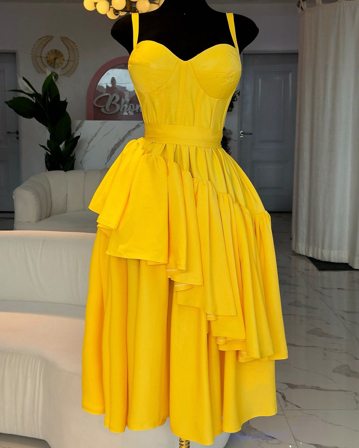 Cross-border source fashion waist sling strap bow sexy dress African women's clothing
