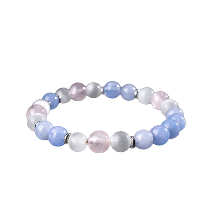 Zhuhang Jewelry Cross-Border New Product Natural Crystal Bracelet Rose Quartz Cat's Eye Women's Bracelet High-End Jewelry Wholesale