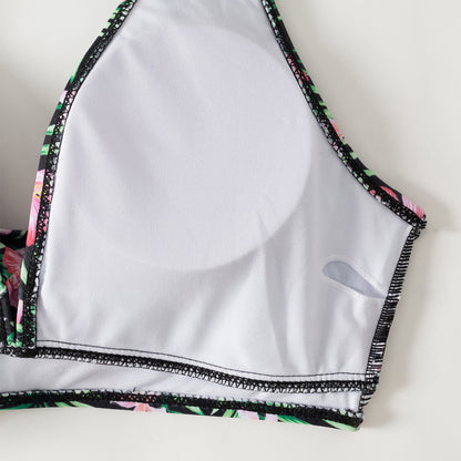 Mingyi New Fashion Sexy European and American Bikini BIKINI Three-piece Women's Swimsuit Multicolor High-end Printed Swimsuit