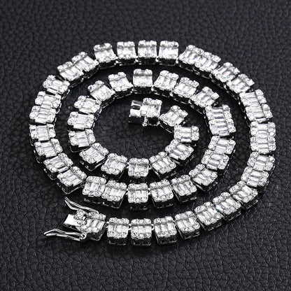 Popular Jewelry Rock Sugar Chain Children's European and American New Zircon Cuban Chain Hip Hop Jewelry Internet Celebrity Same Style Clothing Accessories