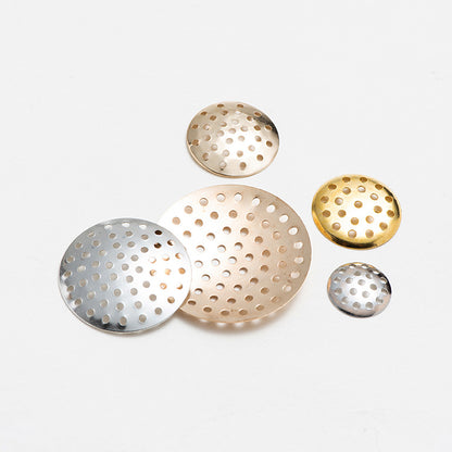 DIY Jewelry Accessories Multi-Hole Small Tray Mesh Plate Handmade Flower Tray Mesh Sheet Mesh Flower Brooch Base Weaving