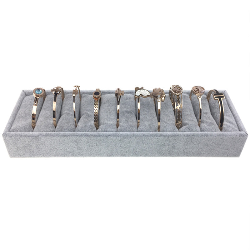 Ice Flower Velvet Jewelry Box Display Plate Ring Bracelet Trapezoidal Jewelry Display Stand Gold and Silver Jewelry Props