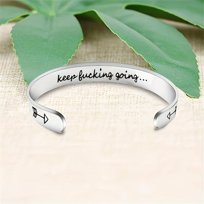 Amazon Cross-Border Best-Selling Stainless Steel C-Shaped Inspiration Bracelet Adjustable Size Jewelry Wholesale in Stock