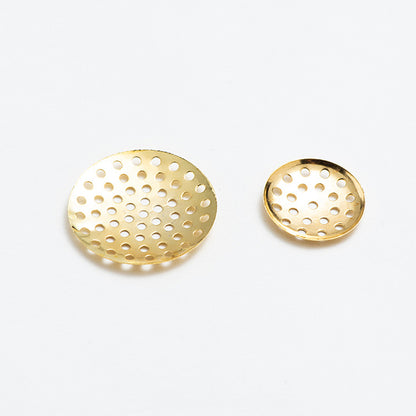 DIY Jewelry Accessories Multi-Hole Small Tray Mesh Plate Handmade Flower Tray Mesh Sheet Mesh Flower Brooch Base Weaving