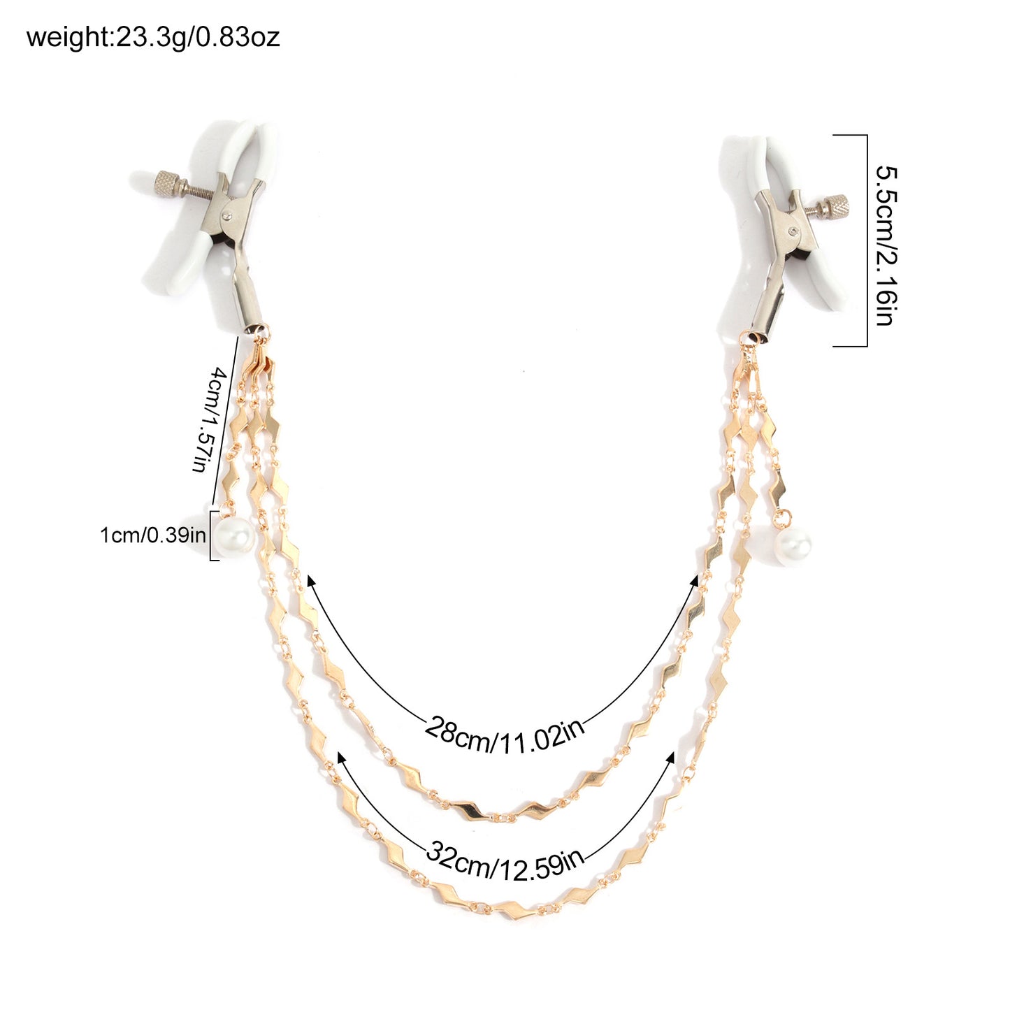 Amazon New Metal Lightning Stitching Milk Chain Unisex Sexy Alternative Flirting Props Chest Chain Jewelry