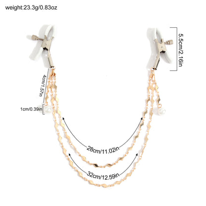 Amazon New Metal Lightning Stitching Milk Chain Unisex Sexy Alternative Flirting Props Chest Chain Jewelry