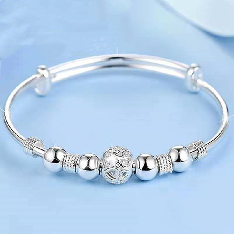 Jinrongxing Nine Fortune Bead Bracelet Copper Silver Plated Bracelet Women's Exquisite Ball Jewelry Cross-Border Live Broadcast