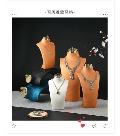 Necklace Display Stand, Mannequin Jewelry Stand, Neck Model, Necklace Holder, Counter Jewelry Display Props