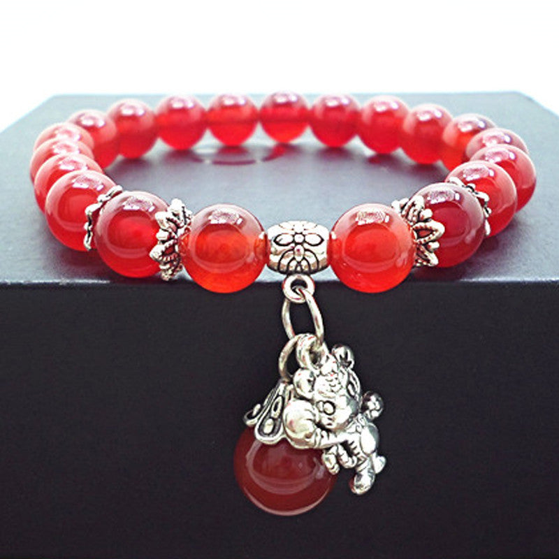 Red Agate Crystal Bracelet Women's Small Jewelry Bracelet Couple Jewelry Bracelet Jewelry Beaded Yiwu Small Commodity Jewelry