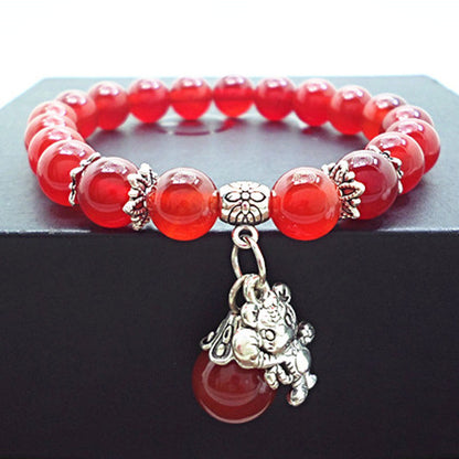 Red Agate Crystal Bracelet Women's Small Jewelry Bracelet Couple Jewelry Bracelet Jewelry Beaded Yiwu Small Commodity Jewelry