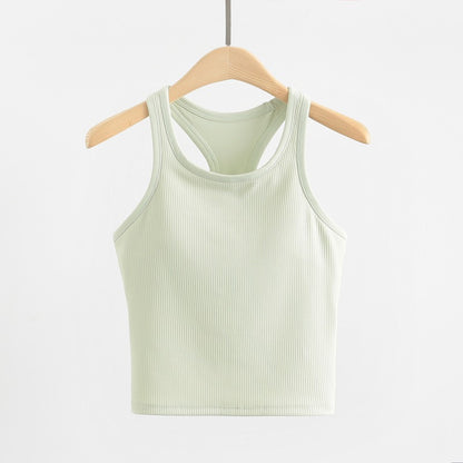 Original ebb yoga vest women's I-character sports outer wear tight quick-drying with chest pad running bra fitness upper