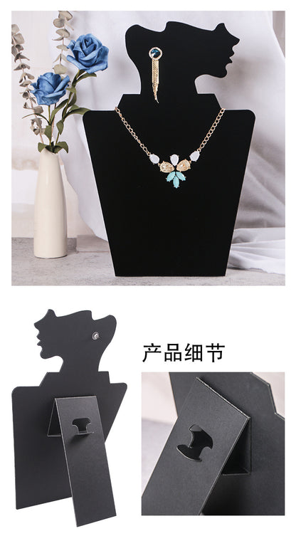 Side flannelette jewelry display rack necklace earrings display board Jewelry pendant rack jewelry rack display props