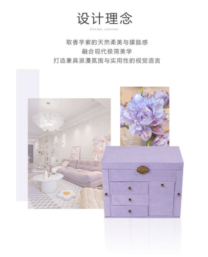 Storage Jewelry Box 2025 New High-End Multi-Layered High-End Necklace Ring Bracelet Large-Capacity Jewelry Box