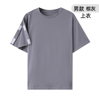 Summer patient care clothing easy to put on and take off hospital gown short sleeve cotton middle-aged and elderly medical clothing fracture clothing wholesale