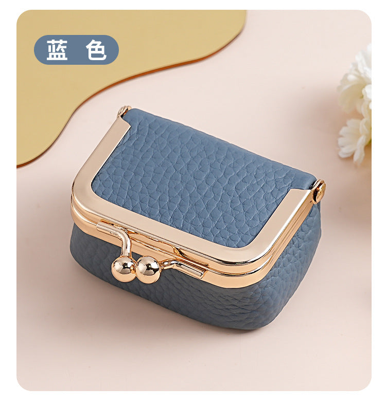 Genuine Leather Mini Necklace Jewelry Box Women's Earrings Gold Ring Gold Jewelry Cosmetics Bag Earphones Coin Purse