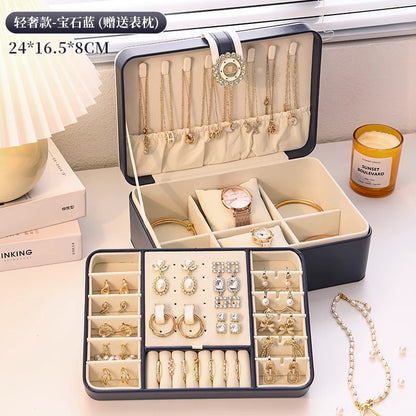 High-end jewelry storage box necklace earrings earrings earrings bracelet ring exquisite jewelry gold jewelry large capacity