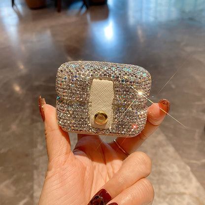 Diamond Luxury Jewelry Box, Exquisite Earrings, Earrings, Ring Box, Mini Portable Travel Storage Box, Cross-Border Hot Sale
