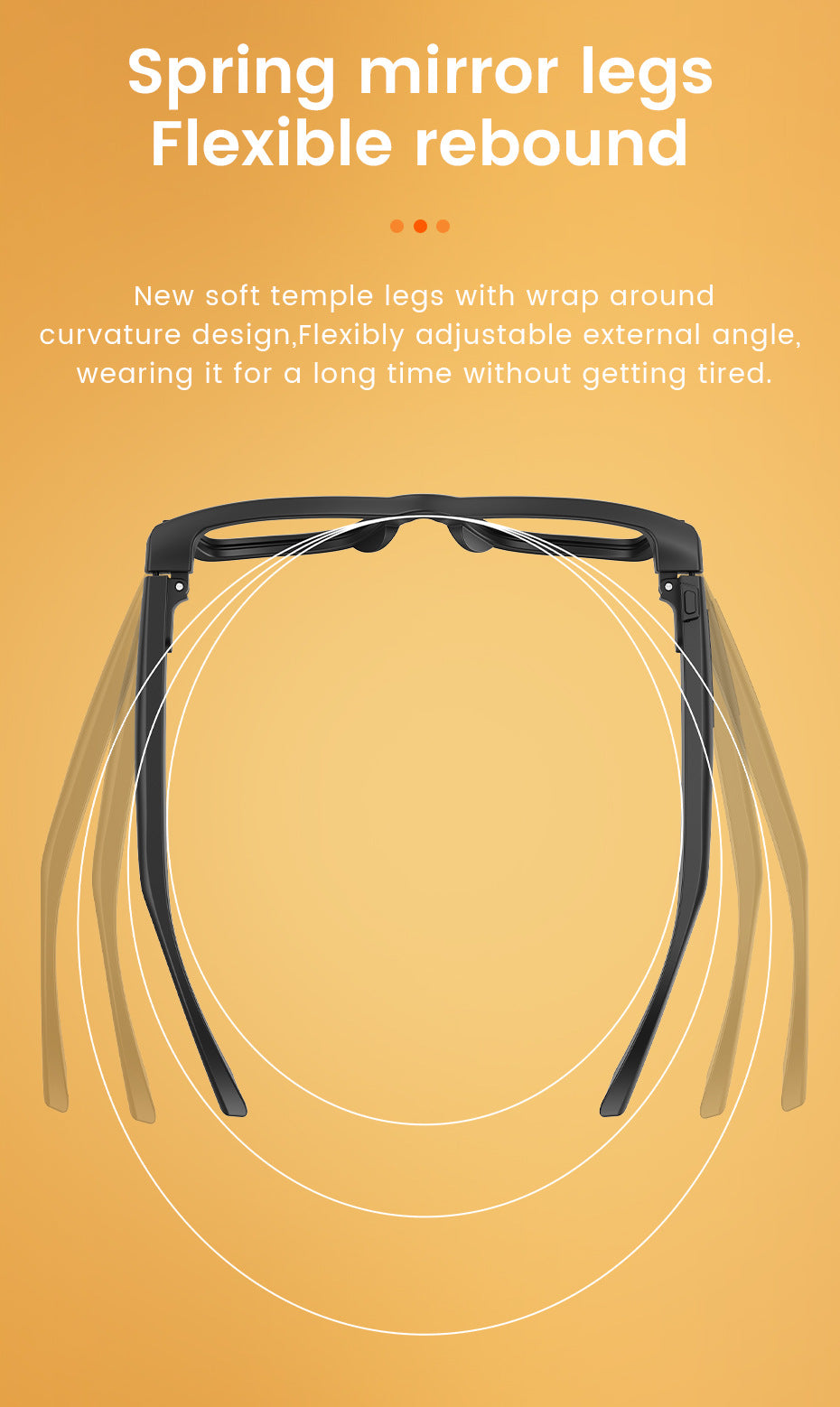 E09 Smart Camera Glasses, Fashionable Video Eyewear, TR Flexible Material, Dual Microphone Noise Reduction, Real-time App