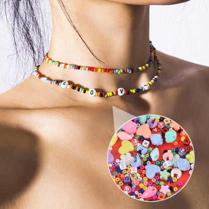 Jewelry Making Kit with Jewelry Beads, Jewelry Pliers, Necklace Bracelet Beaded Wire DIY Jewelry Accessories Set
