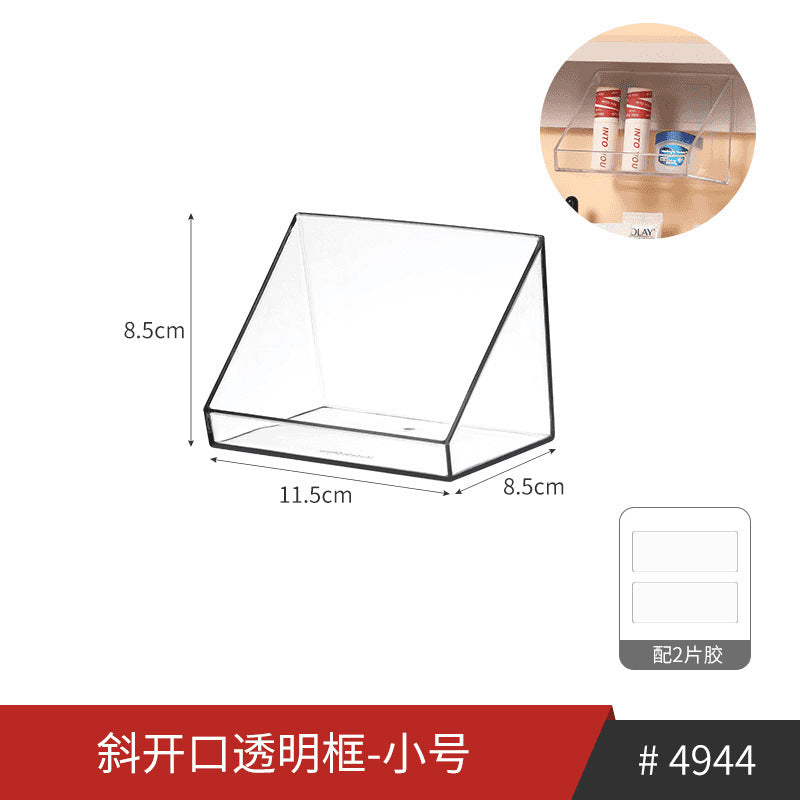 Mirror Cabinet Storage Box Desktop Cosmetics Lipstick Storage Rack Bathroom Bathroom Desktop Dressing Table Organization Box