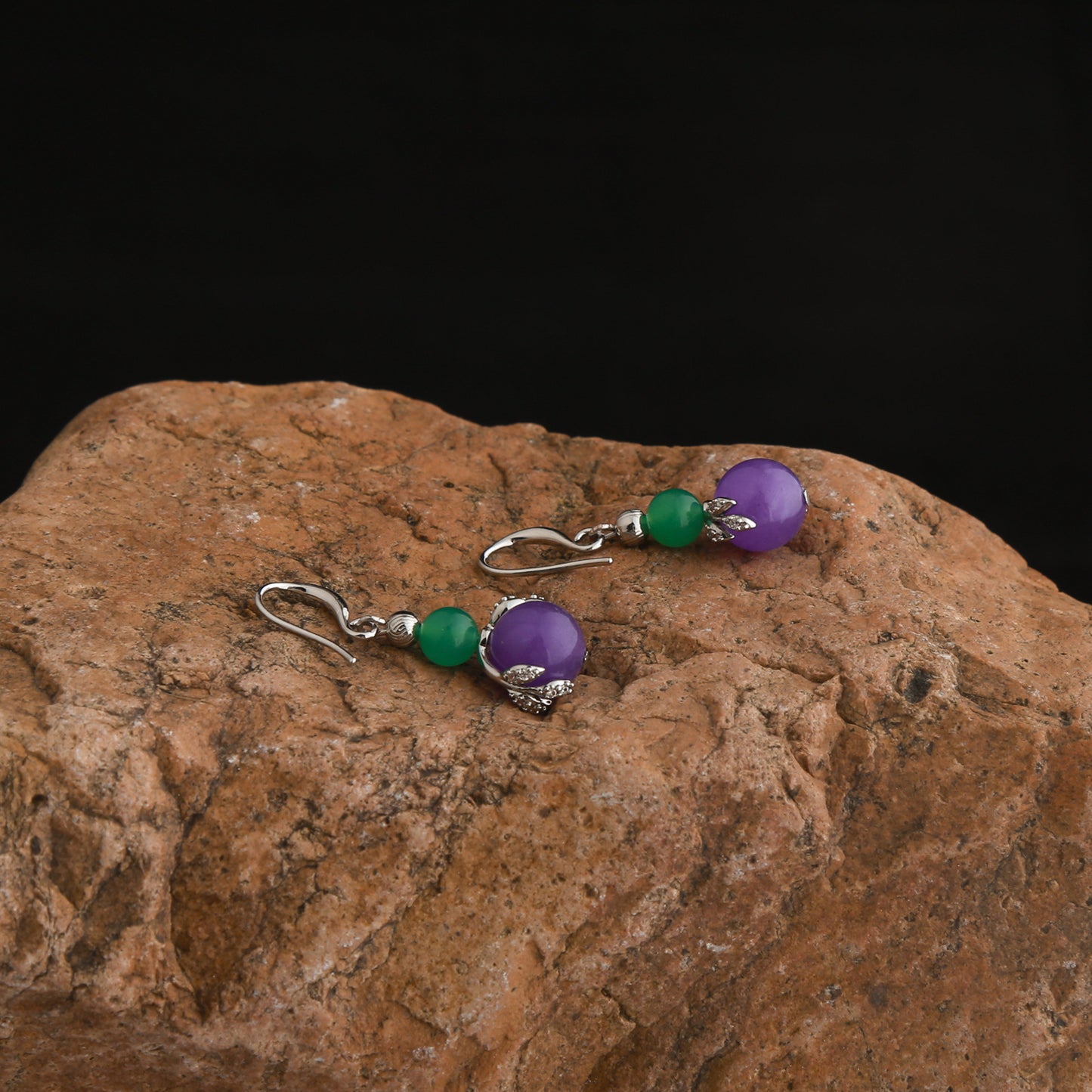Bohemian Natural Stone Women's Long Necklace Seaside Fashion New Chinese Ethnic Style Medieval Jewelry Set