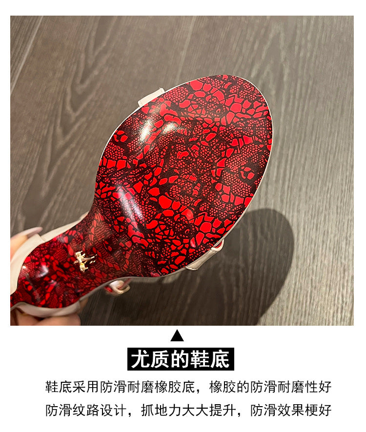 2026 Fashion Patent Leather High-Heeled Sandals for Women Luxury Designer Shoes with Fine Heel Sexy High Heels Elegant Zapatos