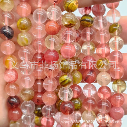 Feiyang Jewelry Miscellaneous Stone Round Beads Loose Beads diy Jewelry Accessories Beads Personalized Miscellaneous Stone Semi-finished Products Ready for Wholesale