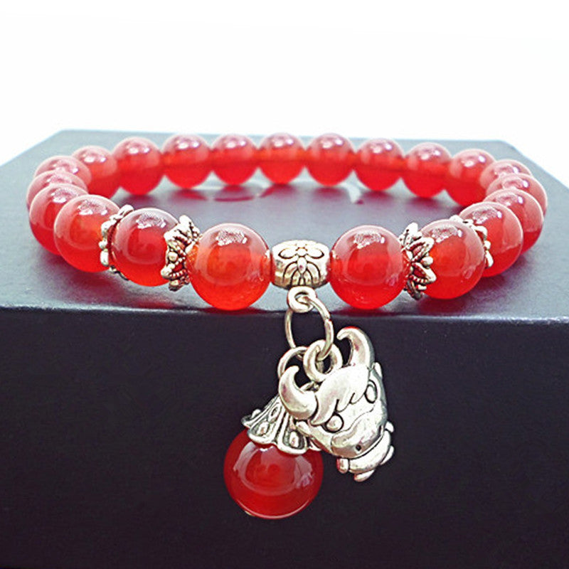 Red Agate Crystal Bracelet Women's Small Jewelry Bracelet Couple Jewelry Bracelet Jewelry Beaded Yiwu Small Commodity Jewelry