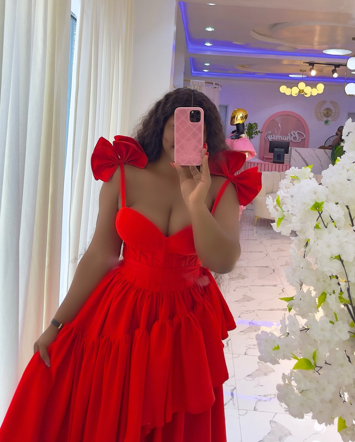 Cross-border source fashion waist sling strap bow sexy dress African women's clothing
