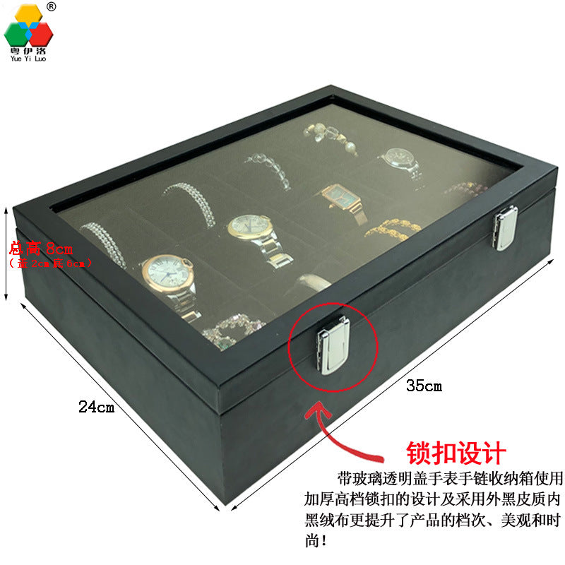 in stock wholesale black plush necklace bracelet ring pendant earrings 12 24 grid jewelry storage display plate