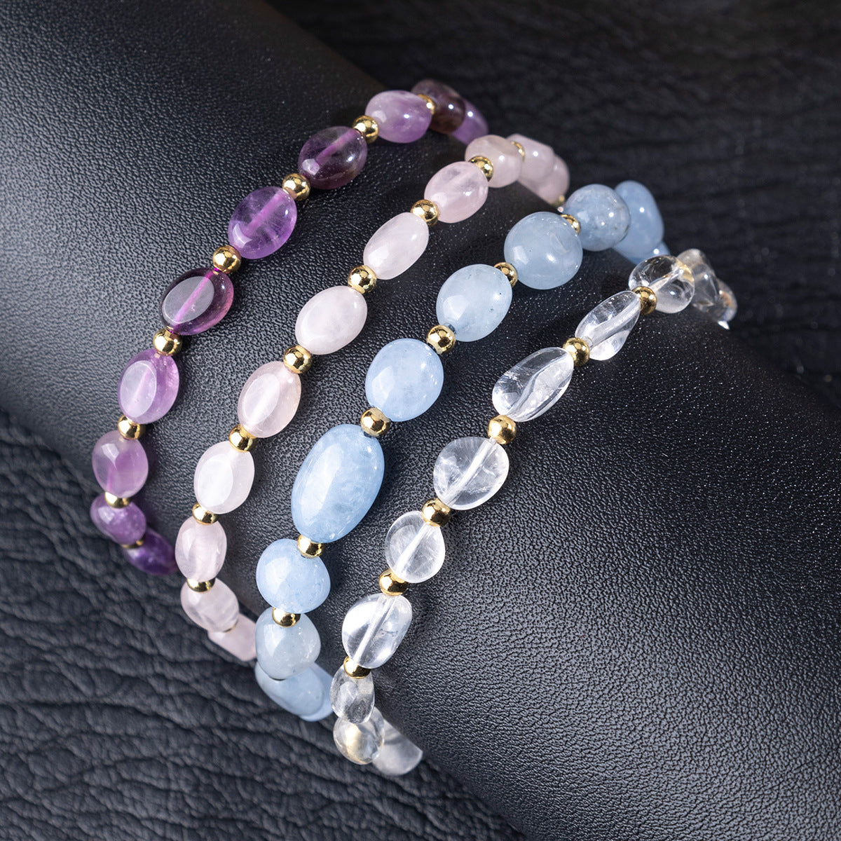 Zhuhang Jewelry Cross-Border New Natural Stone Irregular Bracelet Adjustable Braided Rope Bracelet