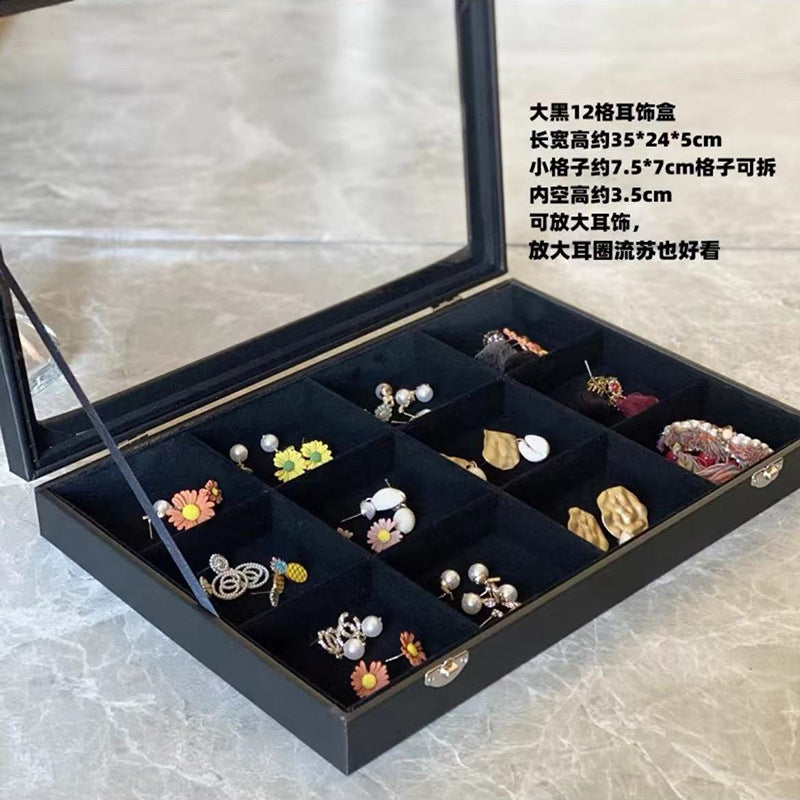 Ear Clip Ear Wire Jewelry Box Large Capacity Ring Necklace Bracelet Display Stand Ear Ring Ear Stud Earrings Storage Box