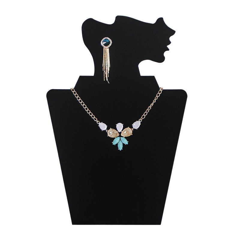 Side flannelette jewelry display rack necklace earrings display board Jewelry pendant rack jewelry rack display props