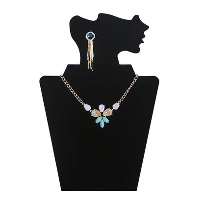 Side flannelette jewelry display rack necklace earrings display board Jewelry pendant rack jewelry rack display props
