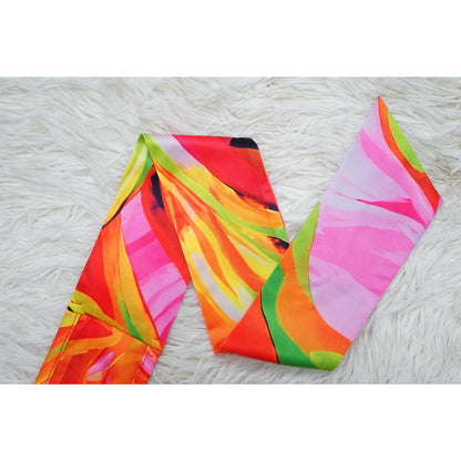 CM.YAYA Women Wide Leg V-neck Halter Sleeveless Print Jumpsuits 2024 Summer Night Club Street Playsuit One Piece Suit Rompers