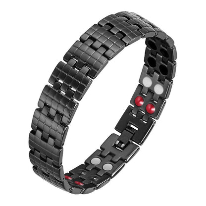 Wish Cross-Border Hot Jewelry Magnet Pure Titanium Germanium Bracelet Men's Bracelet Factory Direct Approval