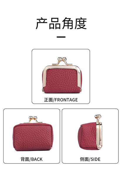 Genuine Leather Mini Necklace Jewelry Box Women's Earrings Gold Ring Gold Jewelry Cosmetics Bag Earphones Coin Purse