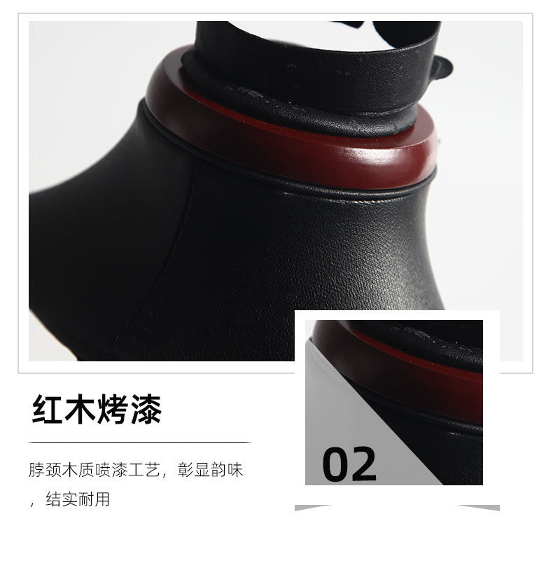 Feather Solid Wood Neck Figure Necklace Display Stand Necklace Jewelry Stand Neck Model Jewelry Jewelry Window