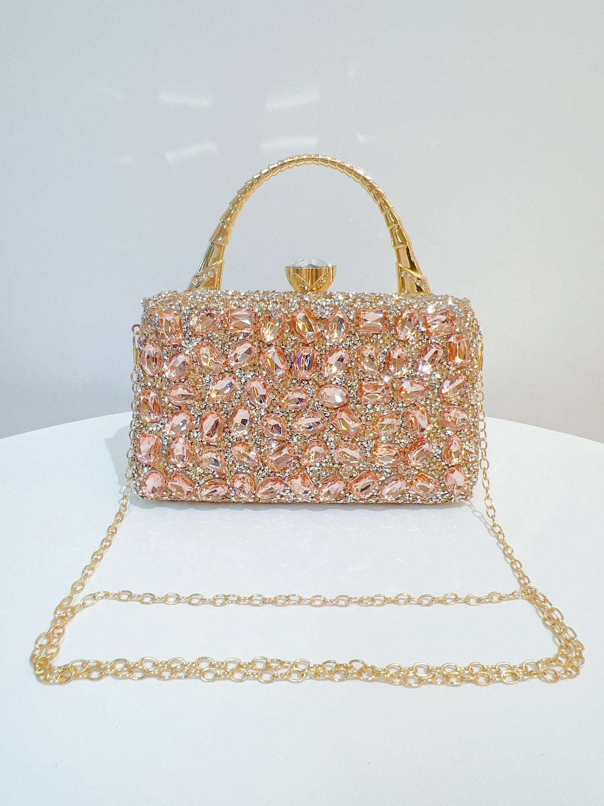 New Cross-border Banquet Handbag Women's Handheld Crossbody Bag Shoulder High-end Small Bag Full Diamond Shiny Evening Bag