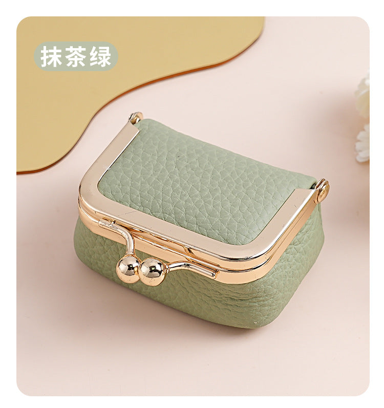 Genuine Leather Mini Necklace Jewelry Box Women's Earrings Gold Ring Gold Jewelry Cosmetics Bag Earphones Coin Purse