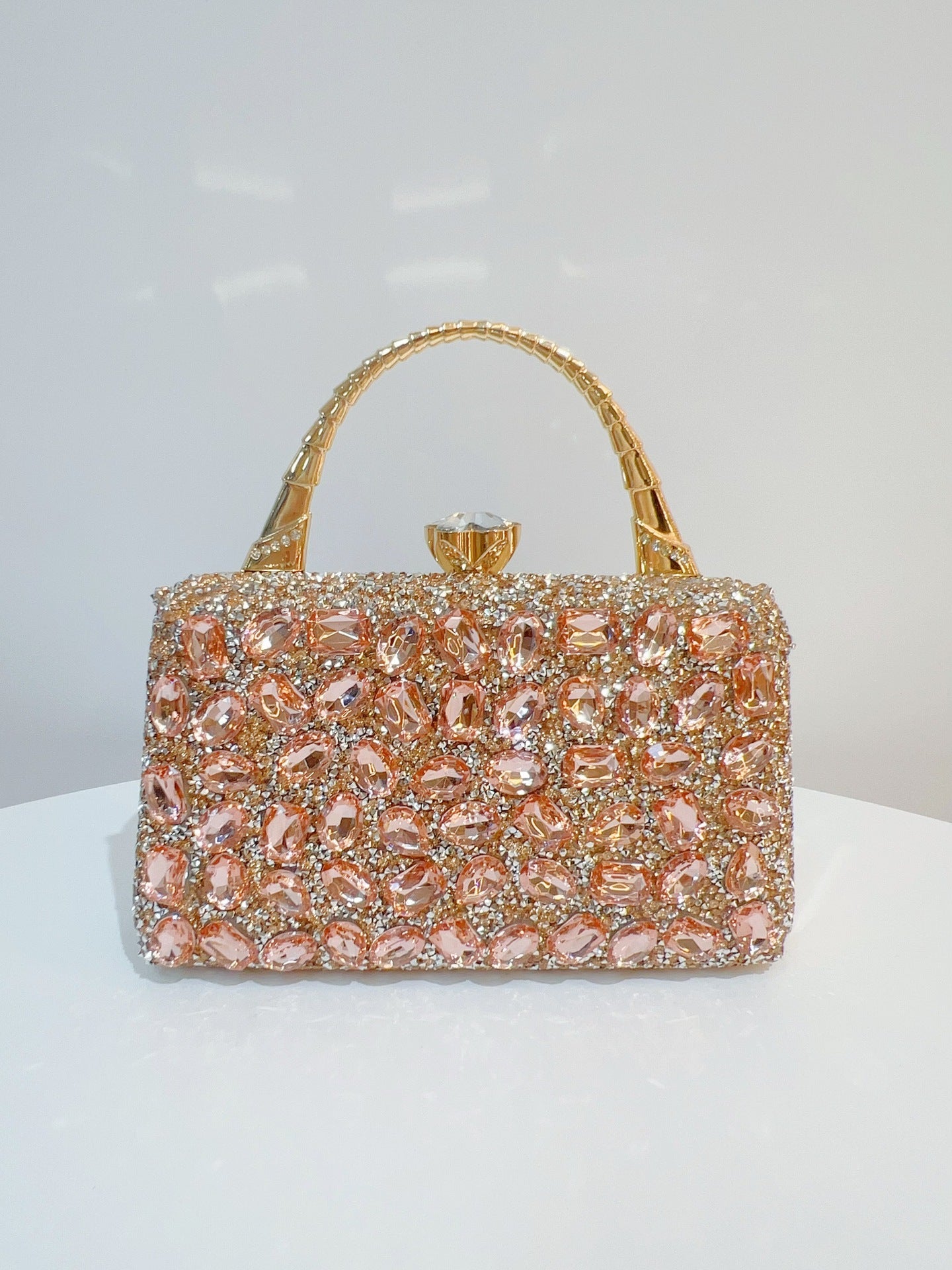 New Cross-border Banquet Handbag Women's Handheld Crossbody Bag Shoulder High-end Small Bag Full Diamond Shiny Evening Bag