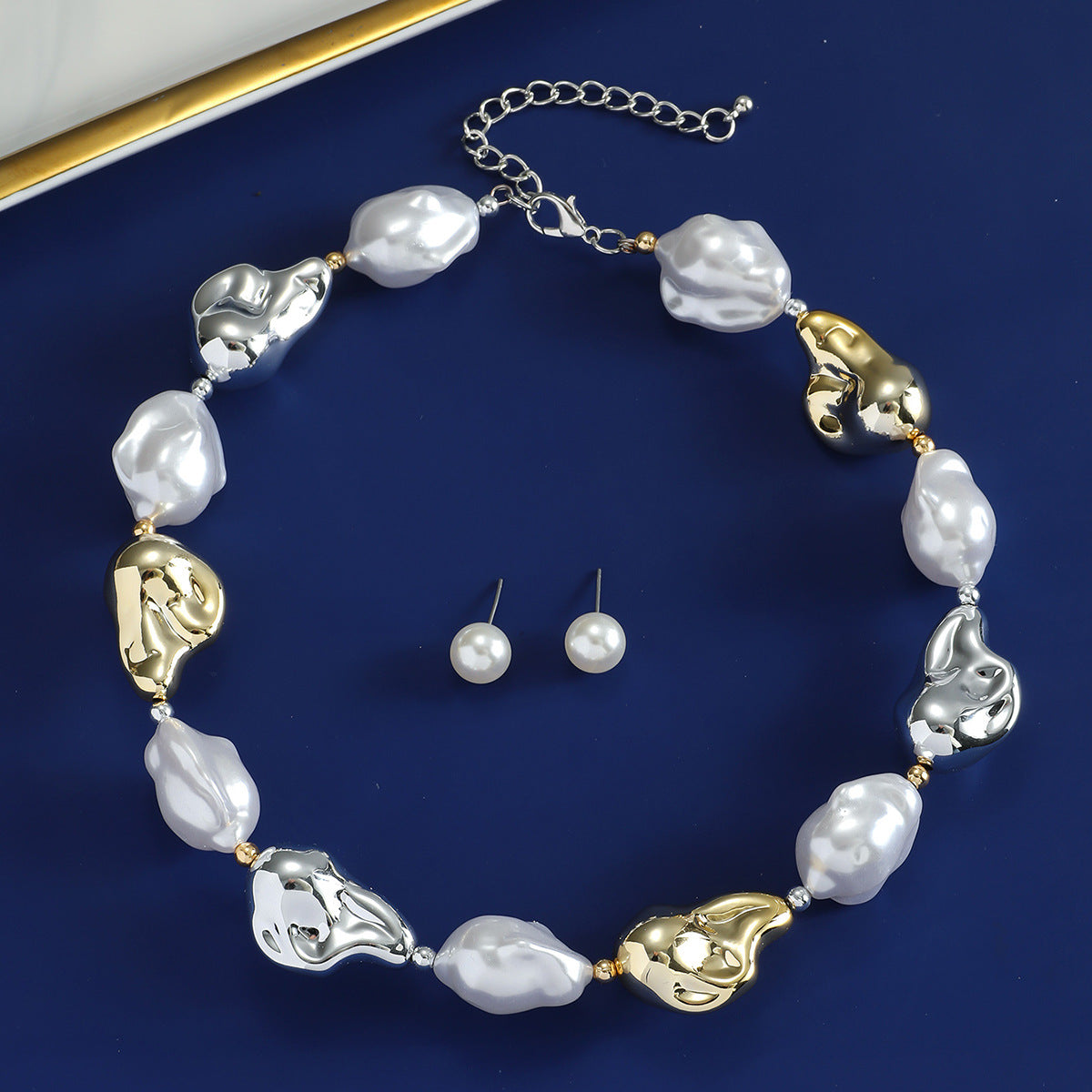 Cross-Border New Style Personalized Irregular Silver Necklace Temperament Style Versatile Temperament Necklace Jewelry Manufacturer Wholesale